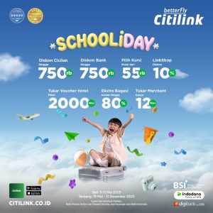 Promo Citilink Schooliday Diskon s/d Rp 750.000