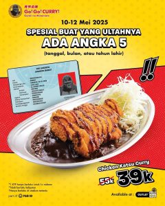 Promo Go Go Curry Chicken Katsu Curry Hanya Rp 39K Untuk Yang Ultahnya Ada Angka 5