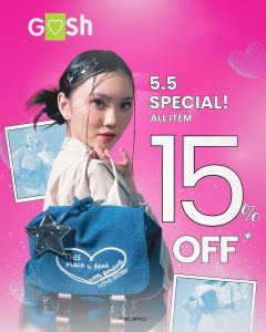 Promo Gosh 5.5 All Item Diskon 15%