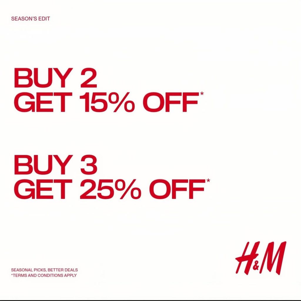Promo H&M Diskon s/d 25% untuk Beli 3 Item