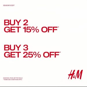 Promo H&M Diskon s/d 25% untuk Beli 3 Item