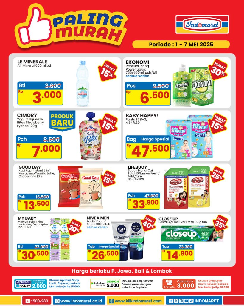 Promo Indomaret Paling Murah 1 – 7 Mei 2025