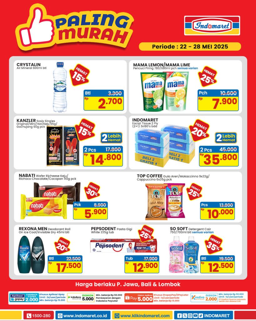 Promo Indomaret Paling Murah 22 – 28 Mei 2025