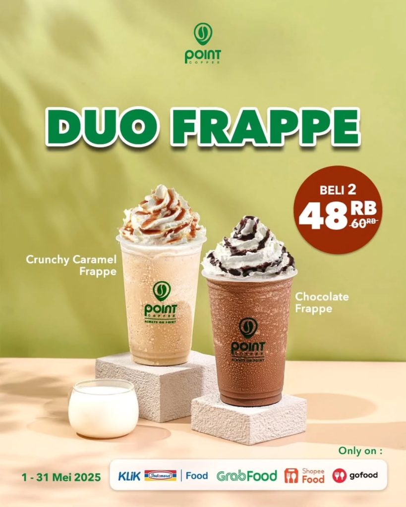 Promo Point Coffee Duo Frapper Beli 2  Hanya Rp 48.000