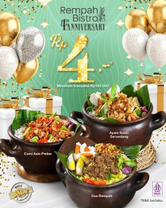 Promo Rempah Bistro 4th Anniversary Nasi Kendil Rp 4