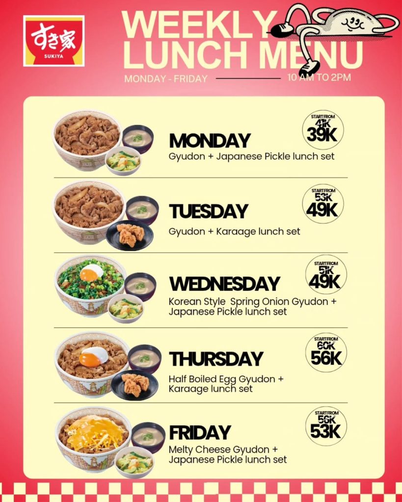 Promo Sukiya Lunch Menu Mulai Dari Rp 39.000