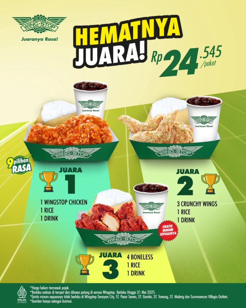 Promo Wingstop Hematnya Juara Rp 24.545