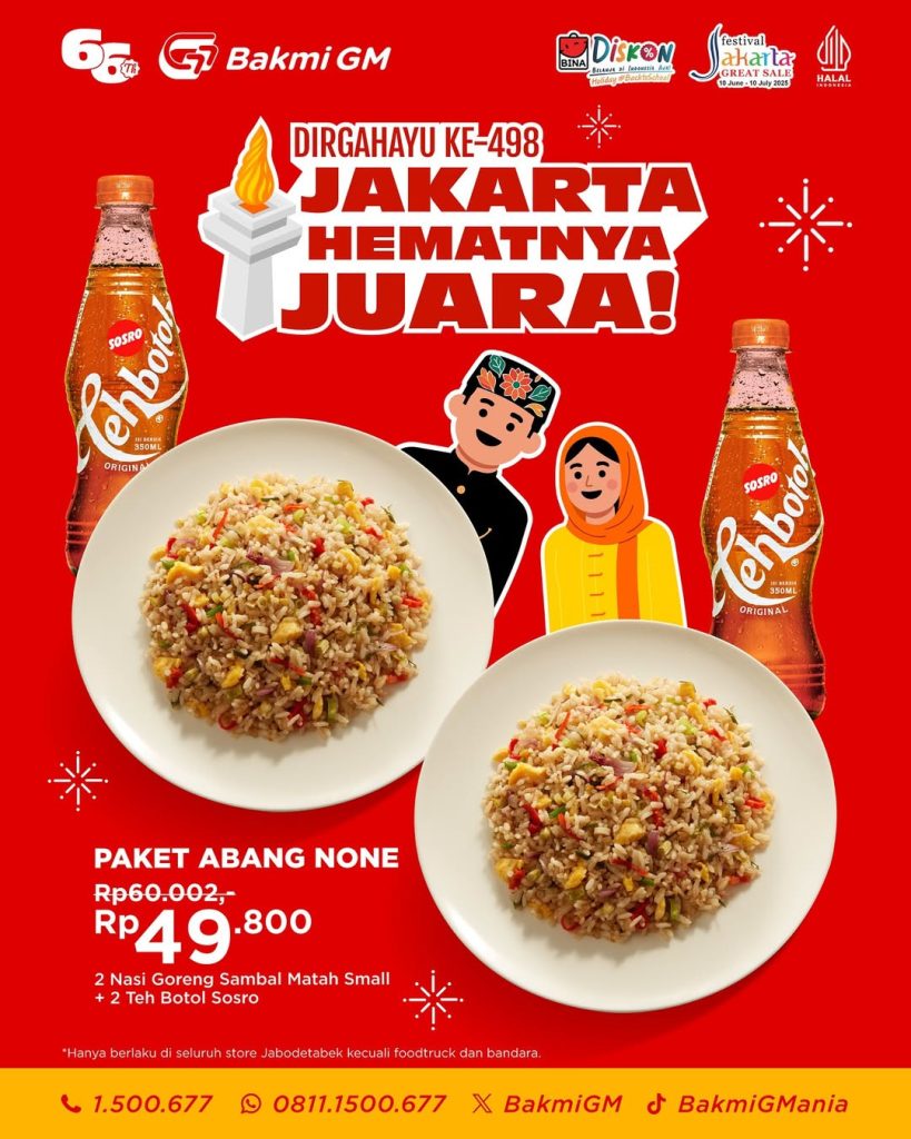Promo Bakmi GM Jakarta Hematnya Juara Serba Rp 49.000
