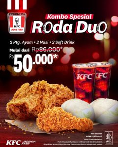 Promo KFC Kombo Spesial Roda Duo Mulai Dari Rp 50.000