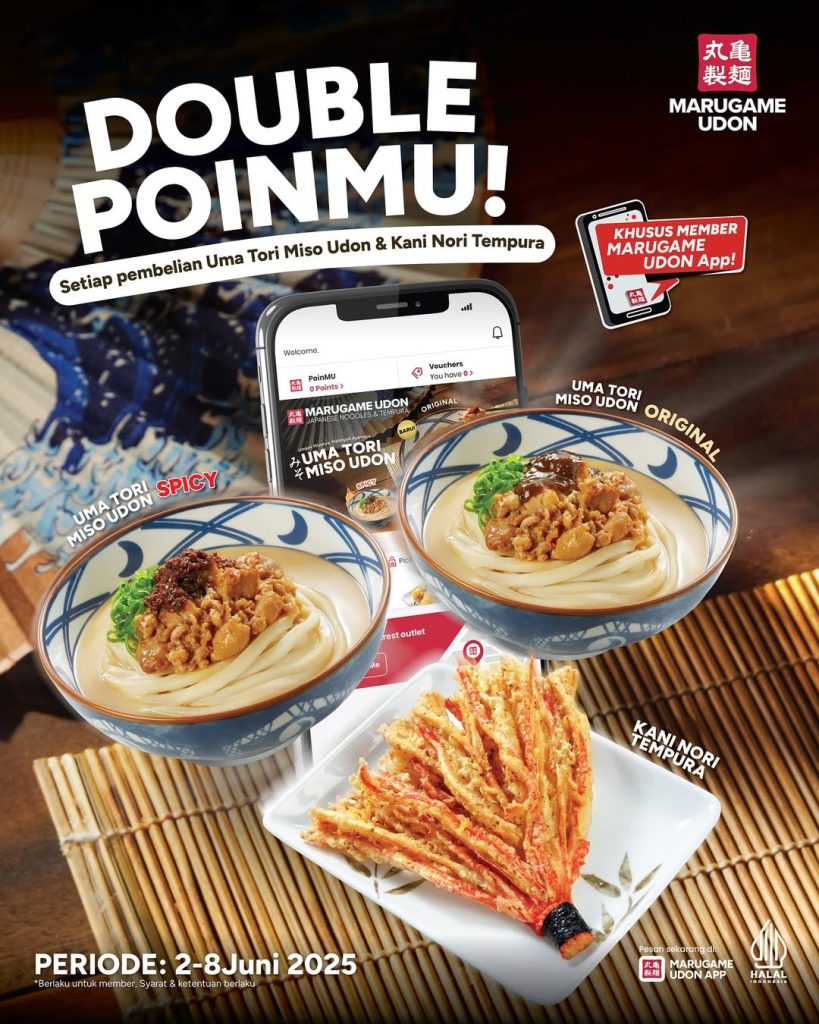 Promo Marugame Udon Dapatkan Double Poin Untuk Member App