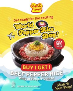 Promo Pepper Lunch Beef Pepper Lunch Buy 1 Get 1 FREE tanggal 3 Juli 2025