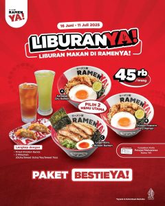 Promo Ramen Ya! LiburanYa! Hanya Rp 45K/Orang