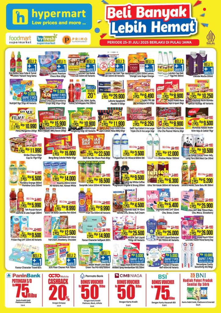 Hypermart Promo Mingguan Seru Periode 25 – 31 Juli 2025