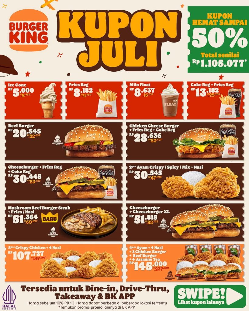 Kupon Burger King Juli 2025