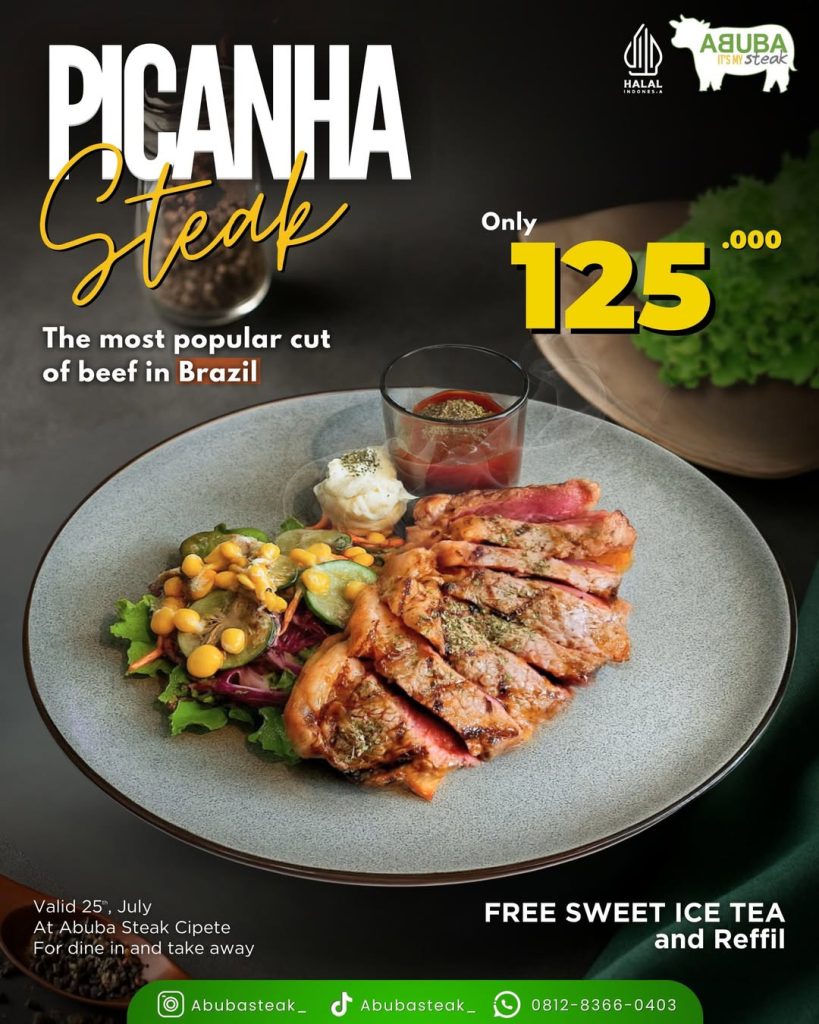 Promo Abuba Steak Cipete Picanha Steak Hanya Rp 125.000