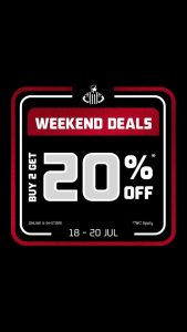 Promo Foot Locker Weekend Deal Beli 2 Diskon 20%