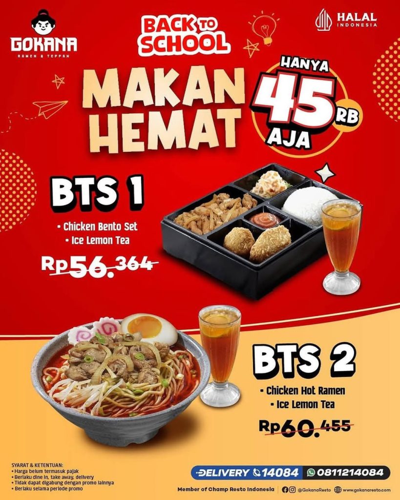Promo Gokana Back to School Hanya Rp 45.000