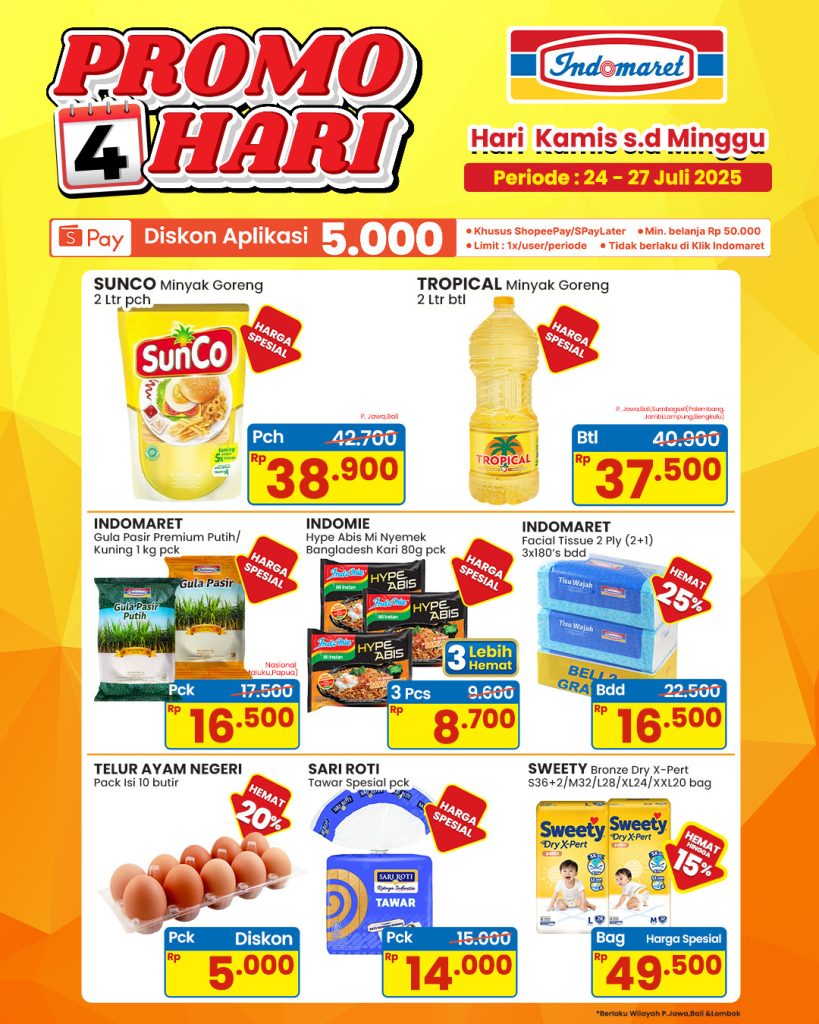 Promo Indomaret 4 Hari 24 – 27 Juli 2025