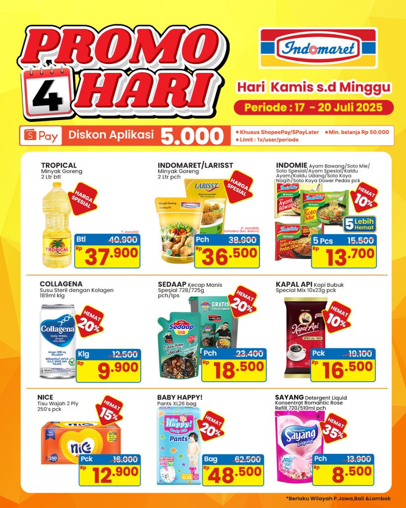 Promo Indomaret 4 Hari Periode 17 – 20 Juli 2025