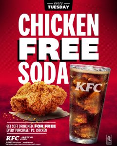 Promo KFC Free Soda Tiap Selasa