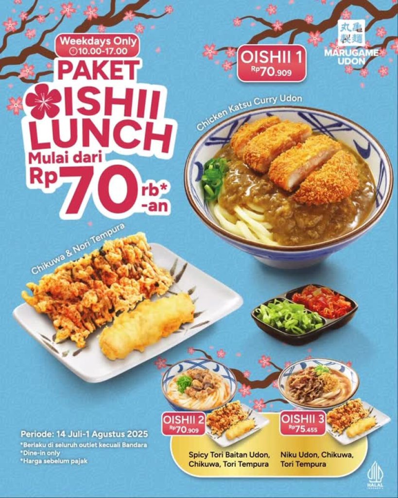Promo Marugame Udon Oishii Lunch Mulai Dari Rp 70.000
