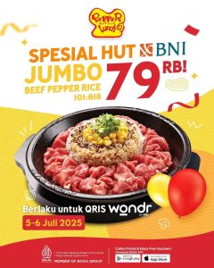 Promo Pepper Lunch Buy Special HUT BNI  Beef Pepper Rice Rp 79.000
