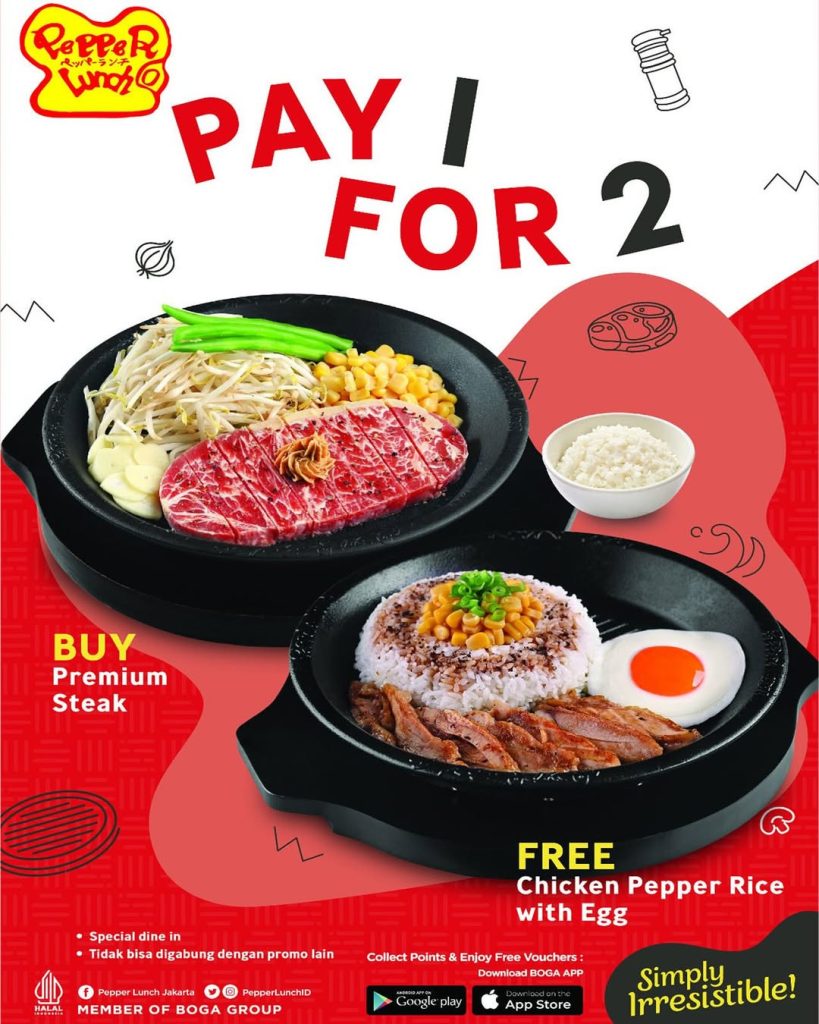 Promo Pepper Lunch Pay 1 For 2 Tanpa Syarat