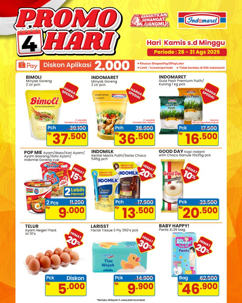 Indomaret Promo 4 Hari Periode 28 – 31 Agustus 2025
