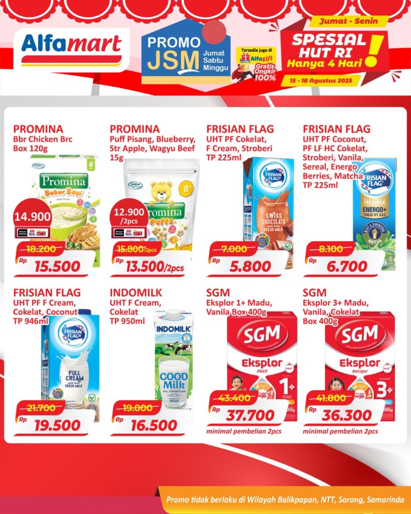 Promo Alfamart JSM Weekend Periode 15 – 18 Agustus 2025