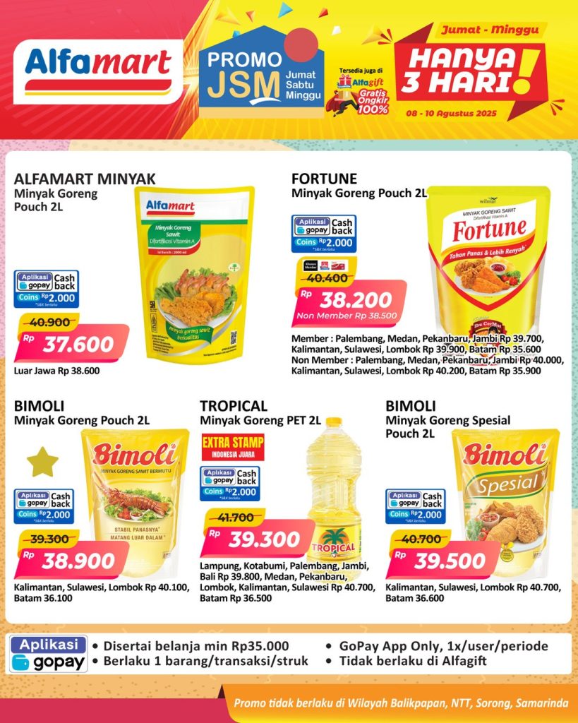 Promo Alfamart JSM Weekend Periode 8 – 10 Agustus 2025
