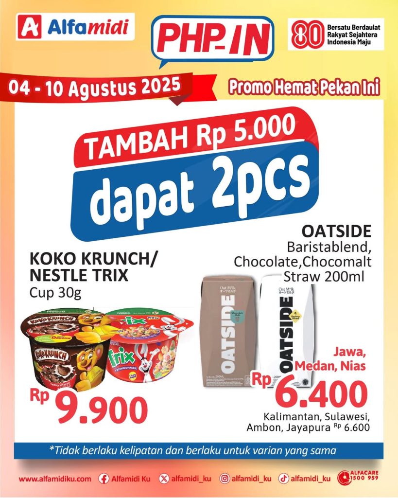 Promo Alfamidi PHPin Periode 4 – 10 Agustus 2025