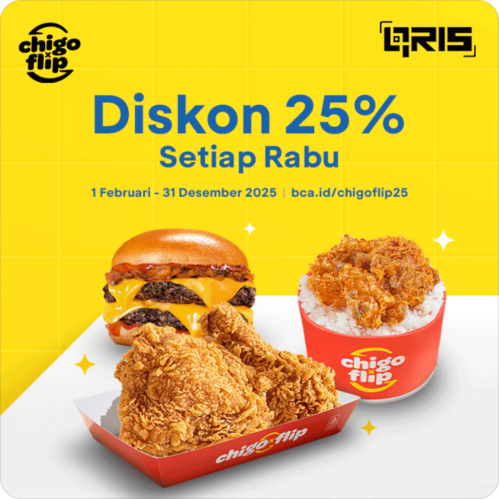Promo ChigoxFlip Diskon 25% Tiap Rabu dengan BCA