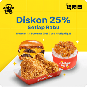 Promo ChigoxFlip Diskon 25% Tiap Rabu dengan BCA