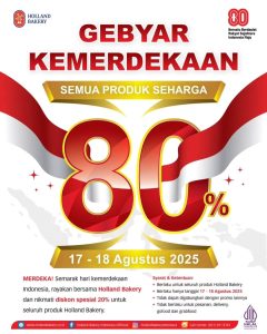Promo Holland Bakery Gebyar Kemerdekaan Semua Produk Seharga 80%