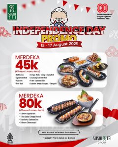 Promo Sushi Tei Independence Day Mulai Dari Rp 45K
