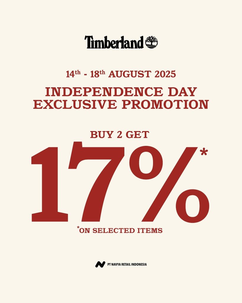 Promo Timberland Independence Day Exclusive Beli 2 Diskon 17%