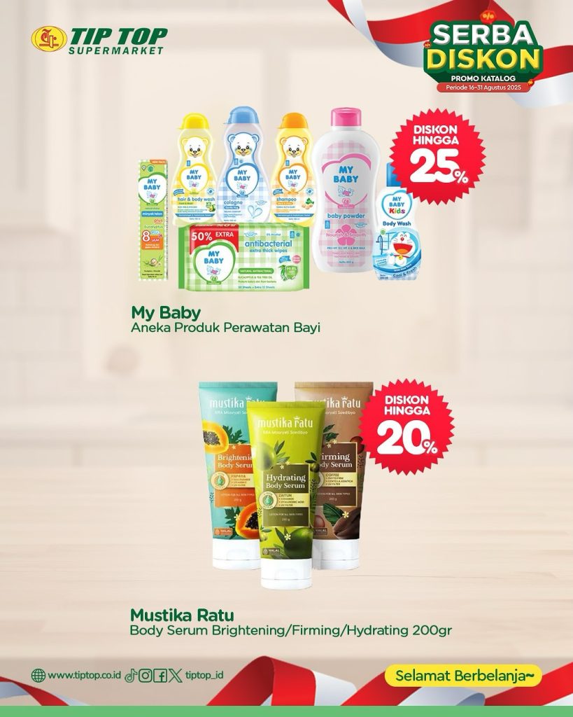 Promo Tip Top Serba Diskon 16 – 31 Agustus 2025
