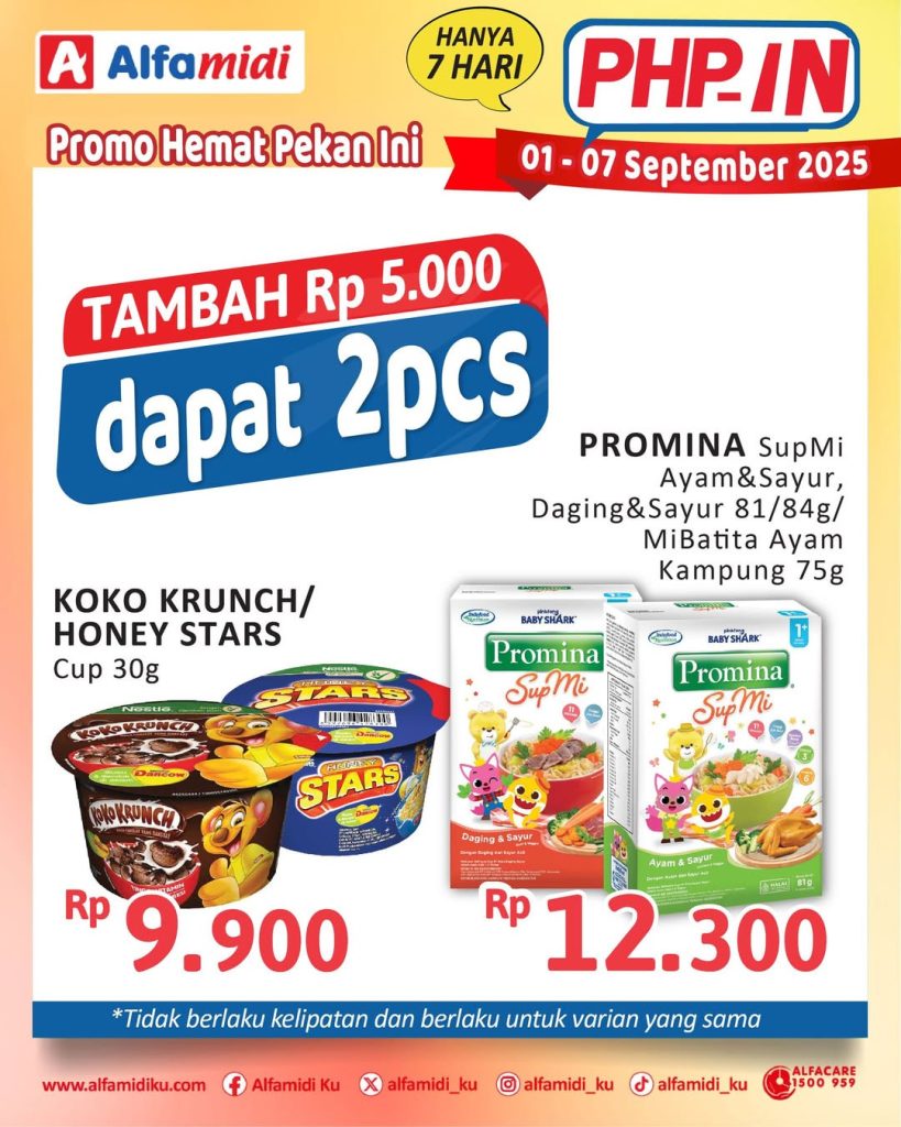 Promo Alfamidi PHPin Periode 1 – 7 September 2025