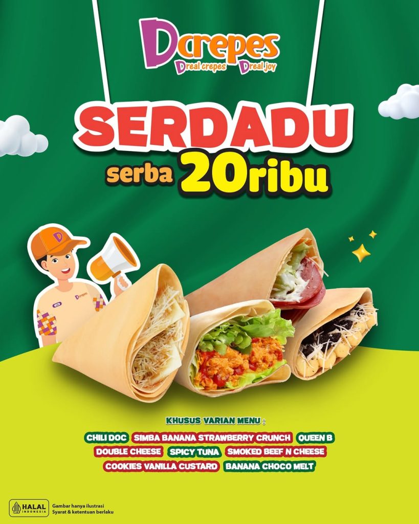 Promo DCrepes Serdadu Serba 20 Ribu