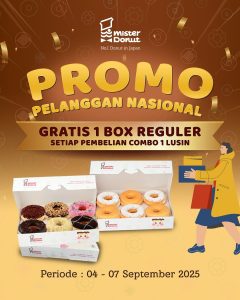Promo Mister Donut Pelanggan Nasional Beli 1 GRATIS 1 Lusin