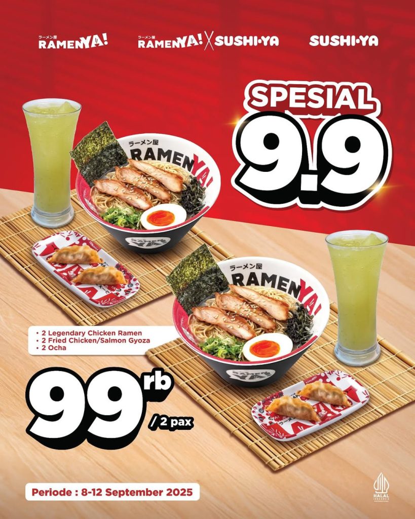Promo Ramen Ya! 9.9 Rp 99.000/2 Orang