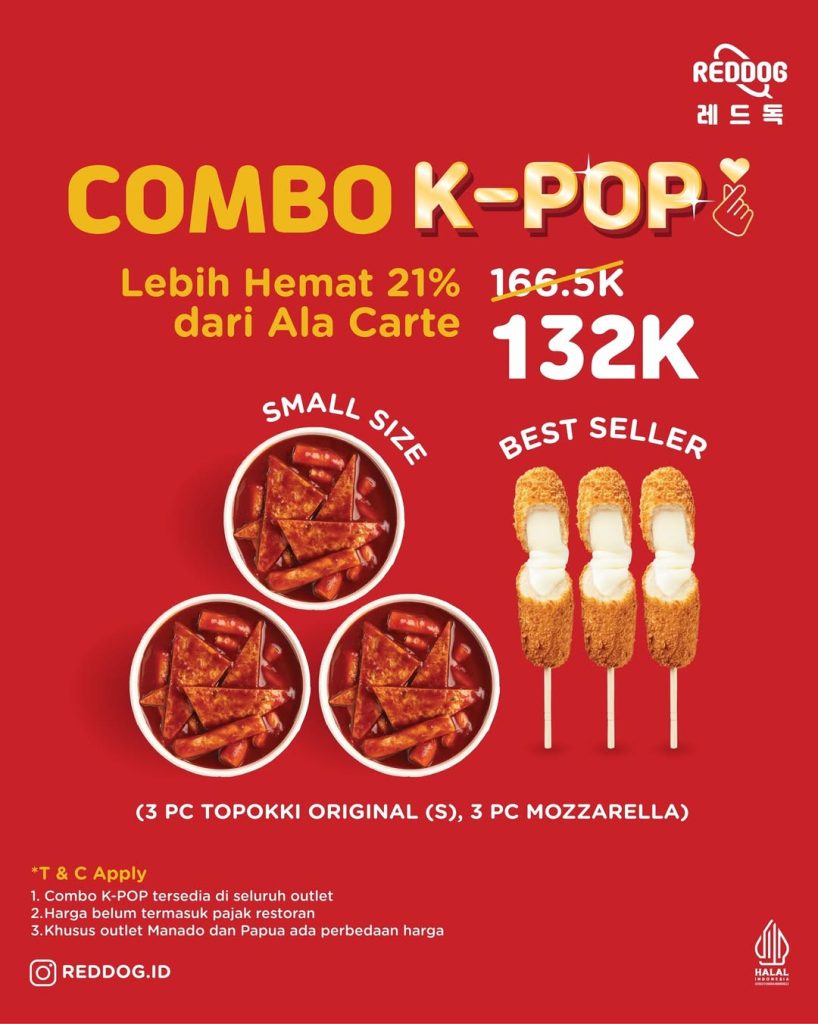 Promo Reddog Combo K-Pop Rp 132.000
