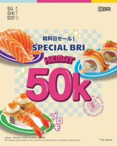 Promo Sushi Go Hemat Rp 50.000 dengan BRI
