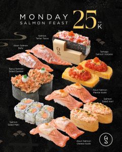 Promo Sushi Hiro Salmon, Tasty, dan Full Feast Mulai Dari Rp 25.000++