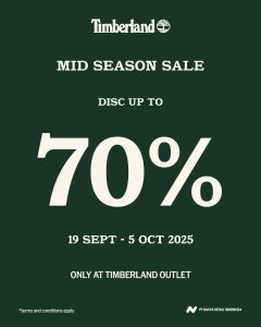 Promo Timberland Mid Season Sale Diskon s/d 70%