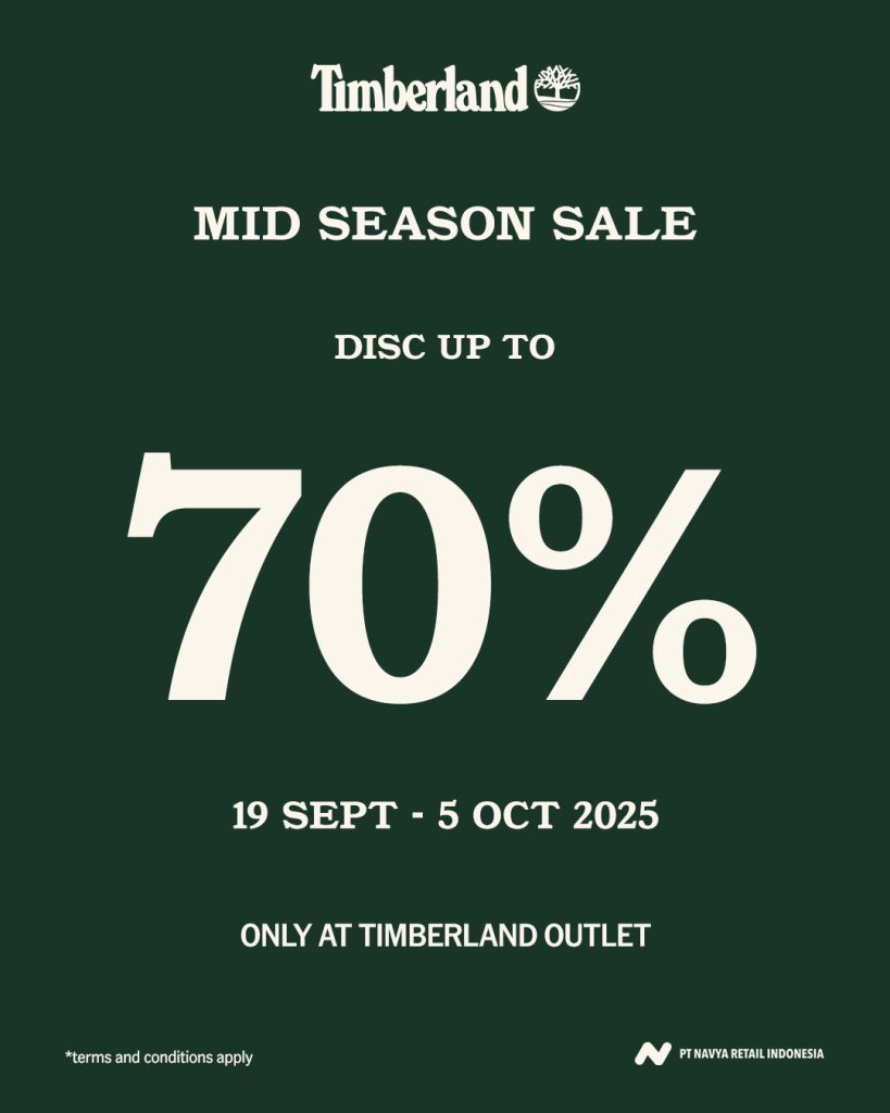 Promo Timberland Mid Season Sale Diskon s/d 70%