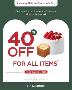 Promo Tous Le Jours Diskon 40% Untuk All Items