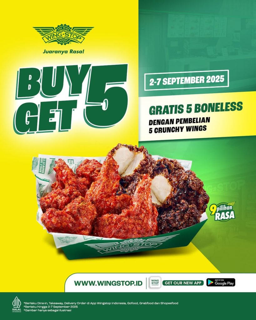 Promo Wingstop Beli 5 GRATIS 5