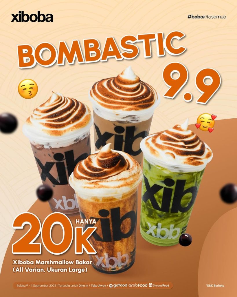 Promo Xiboba Bombastic 9.9 Hanya Rp 20.000