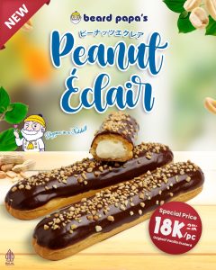 Promo Beard Papa’s Peanut Eclair Hanya Rp 18.000